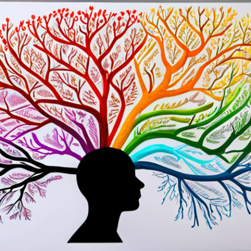 **A vibrant mind map illustrating the brainstorming process, with colorful branches extending from a central idea.** (Captures the essence of visual ideation and interconnectedness.)